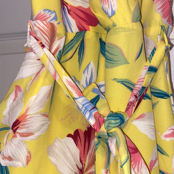 Lush Yellow Floral Mini Dress - Picture 5 of 7